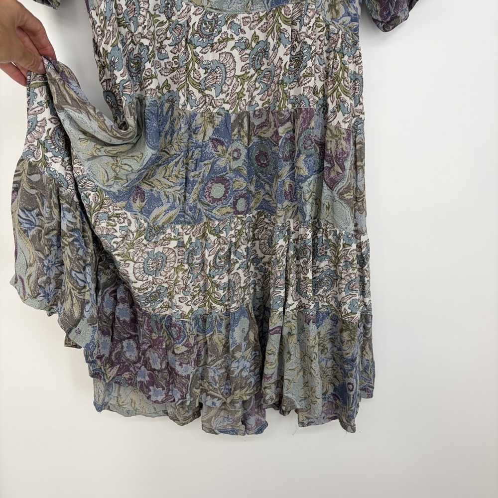 Nostalgia Vtg 90s Floral Dress M Cottagecore Fairy Grunge Boho Romantic Tiered - Picture 7 of 14